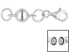 Pre-Owned Magnetic Clasp Converter in Rhodium Over Sterling Silver
