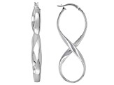 Pre-Owned Sterling Silver Elongated Infinity Earrings