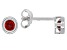 Pre-Owned Red Garnet Rhodium Over 10k White Gold Stud Earrings .26ctw