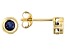 Pre-Owned Blue Sapphire 10k Yellow Gold Stud Earrings .26ctw