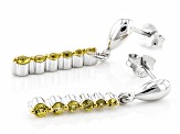 Pre-Owned Yellow Tourmaline Sterling Silver Dangle Earrings .52ctw