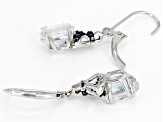 Pre-Owned Multi-color Mercury Mist(R) topaz rhodium over silver earrings 4.04ctw