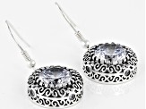 Pre-Owned White Cubic Zirconia Rhodium Over Sterling Silver Earrings 11.27CTW