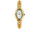 Pre-Owned Yellow Citrine 18k Yellow Gold Over Brass Watch 4.67ctw