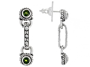 Pre-Owned Chrome Diopside Sterling Silver Earrings .52ctw