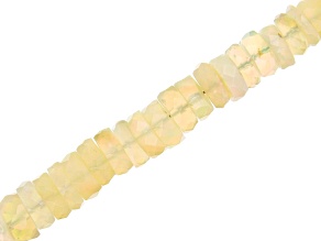 Pre-Owned Ethiopian Opal Graduated Faceted Heishi appx 3-7mm Bead Strand appx 16-18"