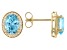Pre-Owned Light Blue And White Cubic Zirconia 18k Yellow Gold Over Sterling Silver Earrings 4.51ctw