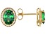 Pre-Owned Green And White Cubic Zirconia 18k Yellow Gold Over Sterling Silver Earrings 4.21ctw