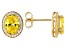Pre-Owned Yellow And White Cubic Zirconia 18k Yellow Gold Over Sterling Silver Earrings 4.36ctw