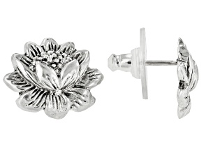 Pre-Owned Sterling Silver "New Creation" Stud Earrings
