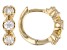 Pre-Owned White Zircon Child's 10k Yellow Gold Hoop Earrings .61ctw