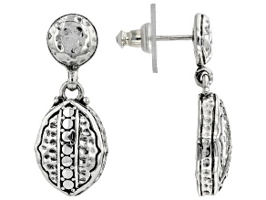 Pre-Owned Sterling Silver Hammered Earrings