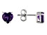 Pre-Owned Purple African Amethyst 18k Yellow Gold Over Sterling Silver Childrens Birthstone Stud Ear