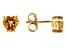 Pre-Owned Yellow Citrine 18k Yellow Gold Over Sterling Silver Childrens Birthstone Stud Earrings 0.6