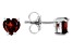 Pre-Owned Red Garnet Rhodium Over Sterling Silver Childrens Birthstone Stud Earrings .95ctw