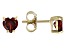 Pre-Owned Red Garnet 18k Yellow Gold Over Sterling Silver Childrens Birthstone Stud Earrings .95ctw