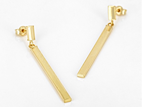 Pre-Owned 10K Yellow Gold Polished Bar Earrings