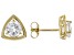 Pre-Owned White Zircon 10k Yellow Gold Stud Earrings 2.13ctw