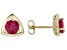 Pre-Owned Red Mahaleo® Ruby 10k Yellow Gold Stud Earrings 1.94ctw