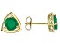 Pre-Owned Green Sakota Emerald 10k Yellow Gold Stud Earrings 1.19ctw