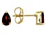 Pre-Owned Red Vermelho Garnet(TM) 18K Yellow Gold Over Sterling Silver January Birthstone Earrings 0