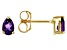 Pre-Owned Purple Amethyst 18K Yellow Gold Over Sterling Silver February Birthstone Earrings 0.60ctw