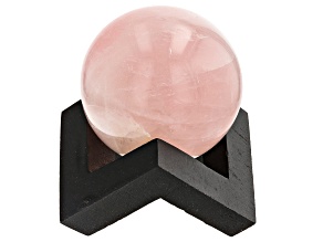 Pre-Owned Rose Quartz Decorative Sphere Appx 47-52mm with Stand