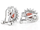 Pre-Owned Red Vermelho Garnet™ Platinum Over Sterling Silver Earrings 3.51ctw