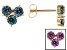 Pre-Owned Blue Lab Created Alexandrite 10k Yellow Gold Stud Earrings 1.64ctw