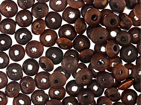 Pre-Owned Wooden Bead Kit in 7 Assorted Colors and Sizes Appx 188g