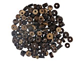 Pre-Owned Wooden Bead Kit in 7 Assorted Colors and Sizes Appx 188g