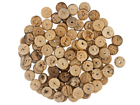 Pre-Owned Wooden Bead Kit in 7 Assorted Colors and Sizes Appx 188g