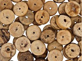 Pre-Owned Wooden Bead Kit in 7 Assorted Colors and Sizes Appx 188g