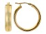 Pre-Owned 14K Yellow Gold 6x25MM Polished Tube Hoop Earrings