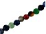 Pre-Owned Multi-Stone Appx 8mm Faceted Round Large Hole Bead Strand Appx 8" Length