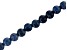 Pre-Owned Dumortierite in Quartz Appx 8mm Faceted Round Large Hole Bead Strand Appx 8" Length