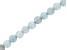 Pre-Owned Aquamarine Appx 8mm Faceted Round Large Hole Bead Strand Appx 7-8" Length