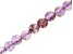 Pre-Owned Cacoxenite in Amethyst Appx 8mm Faceted Round Large Hole Bead Strand Appx 7-8" Length