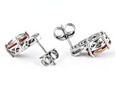 Pre-Owned Multi Color Quartz Rhodium Over Sterling Silver Earrings 3.91ctw