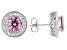 Pre-Owned Pink And Colorless Moissanite Platineve 4.56ctw DEW.