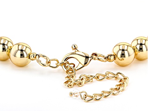 Pre-Owned Gold Tone White Crystal Bracelet and Necklace Set