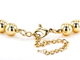 Pre-Owned Gold Tone White Crystal Bracelet and Necklace Set