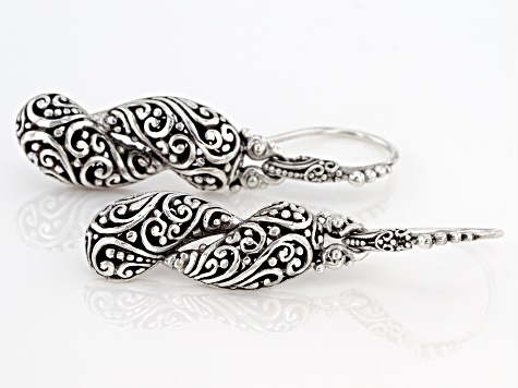 Pre-Owned Sterling Silver "East Meets West" Dangle Earrings