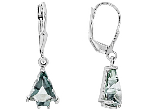 Pre-Owned Green Biggering(TM) Mystic Quartz(R) silver earrings 3.70ctw