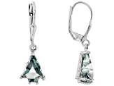 Pre-Owned Green Biggering(TM) Mystic Quartz(R) silver earrings 3.70ctw