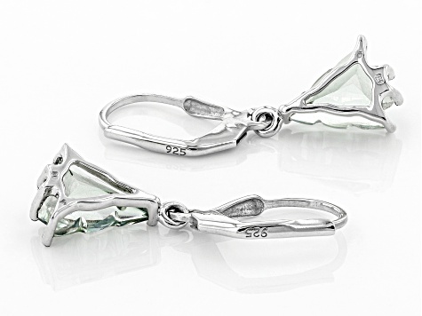 Pre-Owned Green Biggering(TM) Mystic Quartz(R) silver earrings 3.70ctw