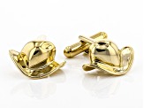 Pre-Owned Mens 18k Yellow Gold Over Sterling Silver Cowboy Hat Cufflinks