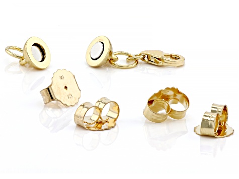 2Pcs Lock Handcuff Rhinestone Earrings Set In GOLDEN