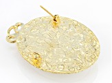 Pre-Owned Pearl Simulant Gold-Tone Floral Brooch