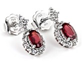 Pre-Owned Red Mahaleo™ Ruby Rhodium Over 14k White Gold Earrings 1.65ctw